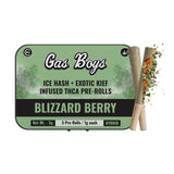BLIZZARD BERRY ICE HASH + EXOTIC KIEF INFUSED PRE-ROLLS 5G TIN