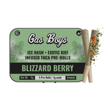 BLIZZARD BERRY ICE HASH + EXOTIC KIEF INFUSED PRE-ROLLS 5g Mini Tin
