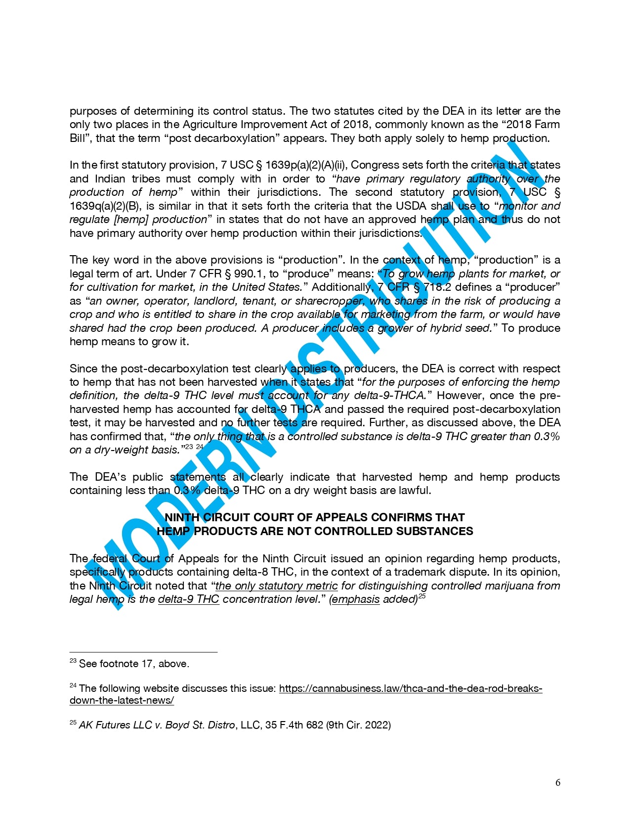 Legal document with text and blue watermarks on a white background