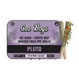 PLUTO ICE HASH + EXOTIC KIEF INFUSED PRE-ROLLS 5g Mini Tin