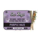 PURPLE HAZE ICE HASH + EXOTIC KIEF INFUSED PRE-ROLLS 5g Mini Tin
