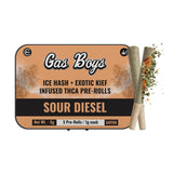 SOUR DIESEL ICE HASH + EXOTIC KIEF INFUSED PRE-ROLLS 5G TIN