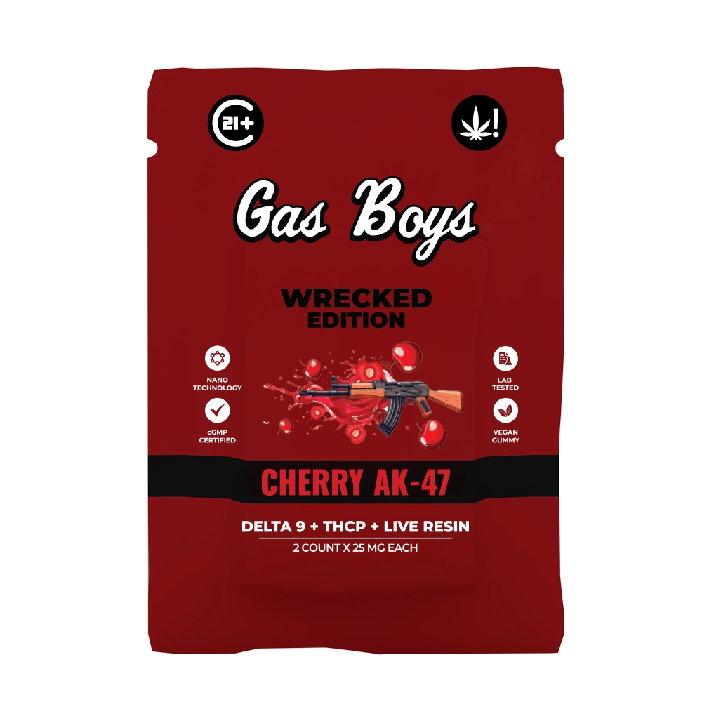 CHERRY AK-47 NANO DELTA 9 + THCP + LIVE RESIN GUMMIES 50MG BAG (WRECKED EDITION)