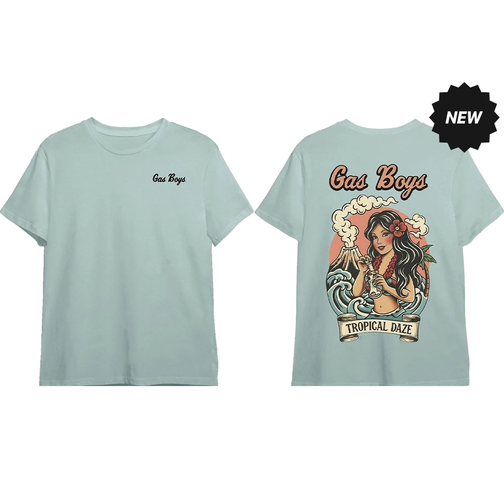 Tropical Daze Tee (Dusty Blue) – Unisex
