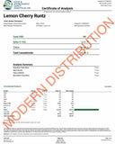 LEMON CHERRY RUNTZ SOLVENTLESS HASH + KIEF INFUSED PRE-ROLL 1.5G