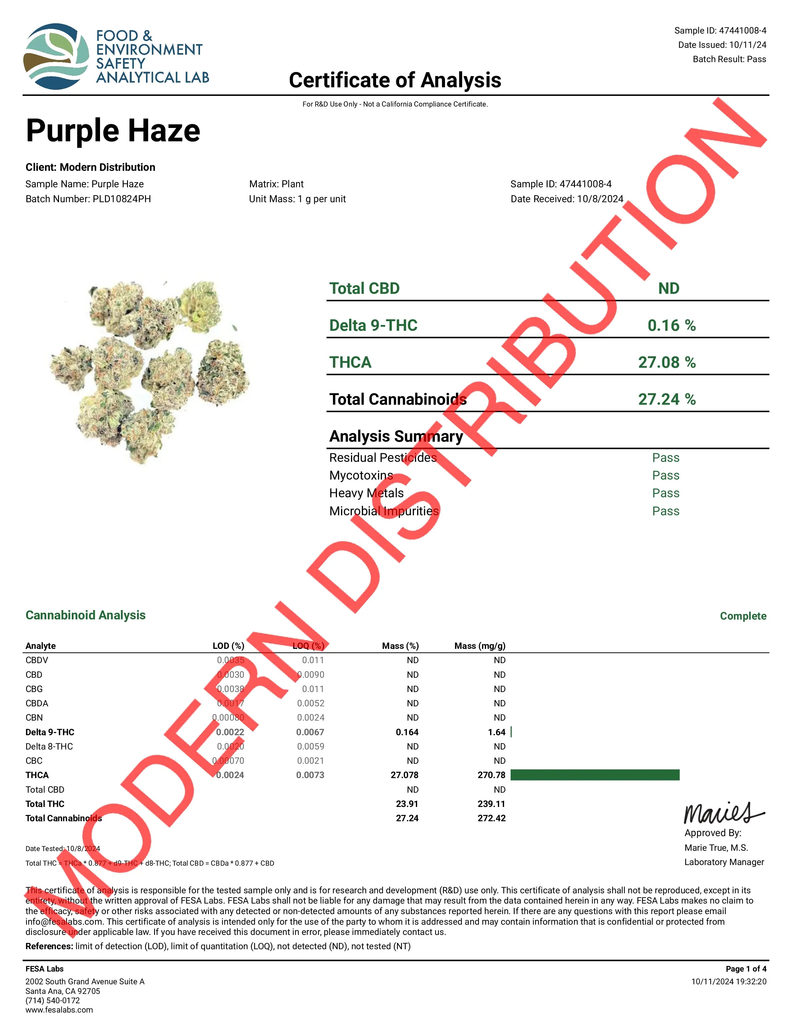 PURPLE HAZE INFUSED PRE-ROLL 1.5G
