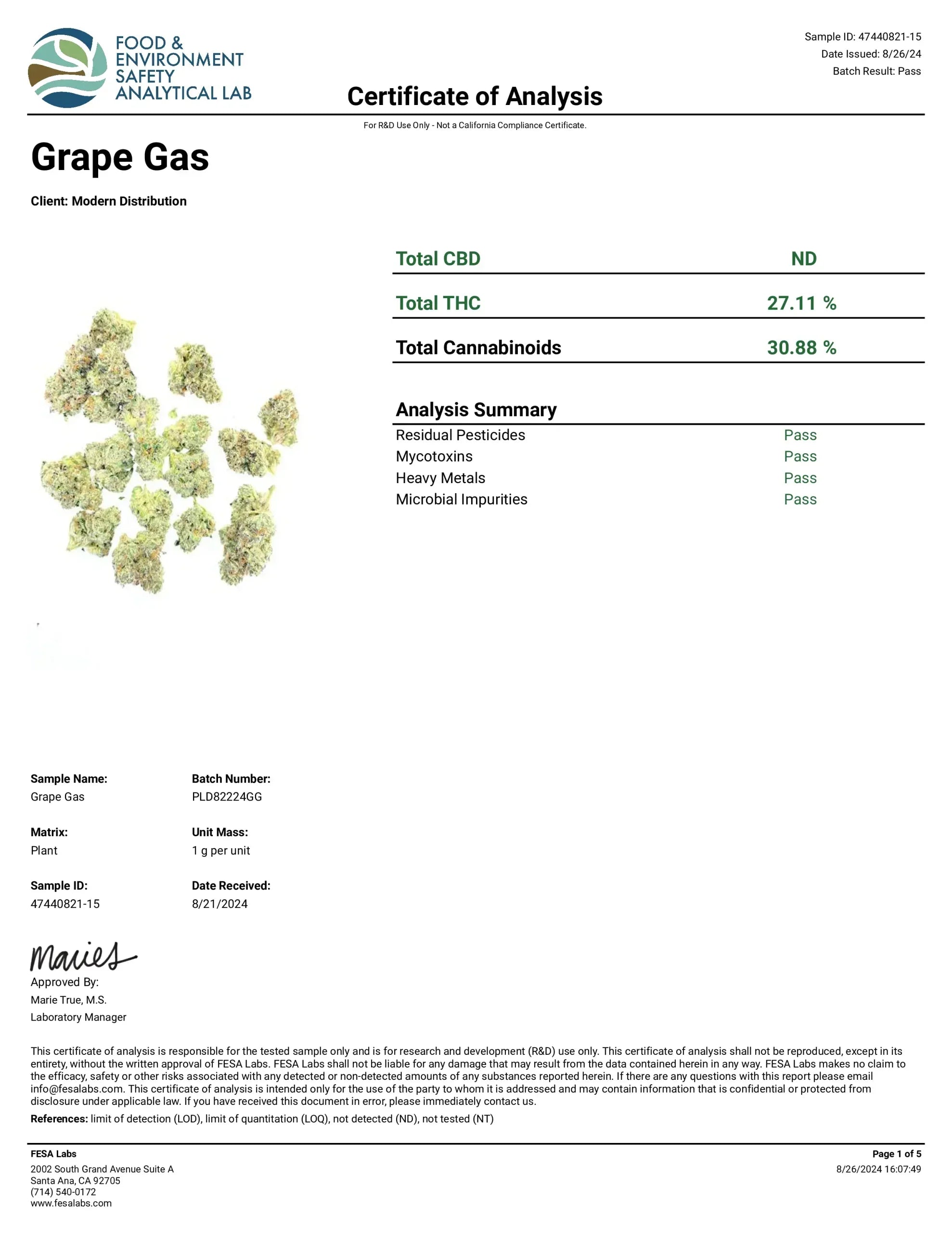GRAPE GAS WHOLE FLOWER PRE-ROLL 1.5G X 2